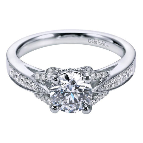 Tapered Pave Design Diamond Engagement Mounting